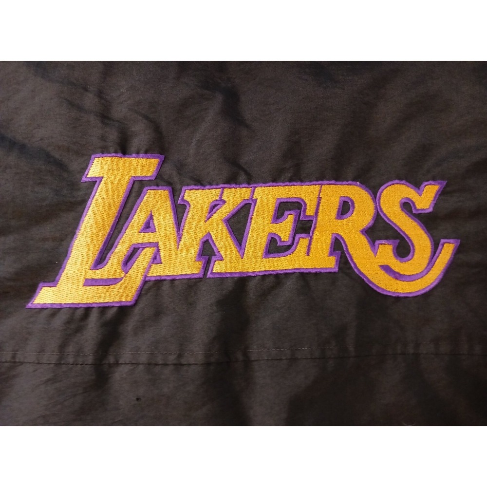 Vintage Los Angeles Lakers Jacket Mens Large Black Purple Starter *Read Descrip. - Picture 6 of 16